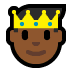 🤴🏾 prince: medium-dark skin tone display on Windows